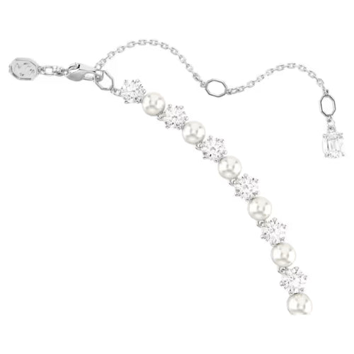 Swarovski | Matrix | Pearl Crystal | Rhodium | Tennis | Necklace