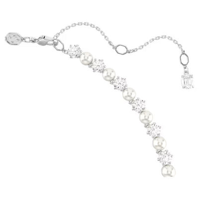 Swarovski | Matrix | Pearl Crystal | Rhodium | Tennis | Necklace