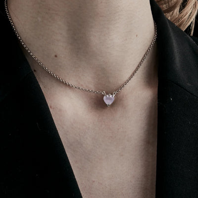 Stolen Girlfriend Club | Talon | Silver | Rose Quartz | Necklace | 42+4cm