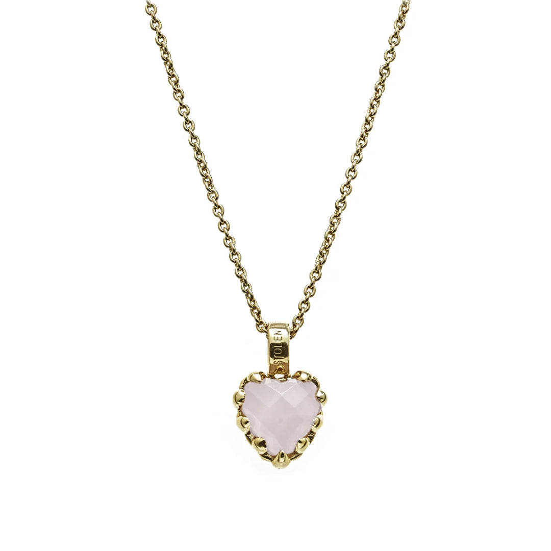 Stolen Girlfriend Club | Love Claw | Rose Quartz | Gold Plated | Necklace | 43+6cm