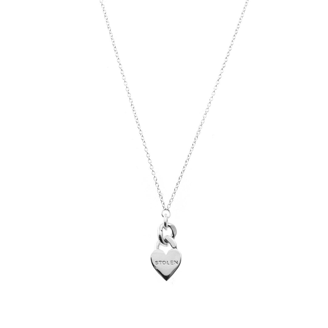 Stolen Girlfriend Club | Heavy Metal Heart | Love Chain | Silver | Pendant Necklace | 46+4cm