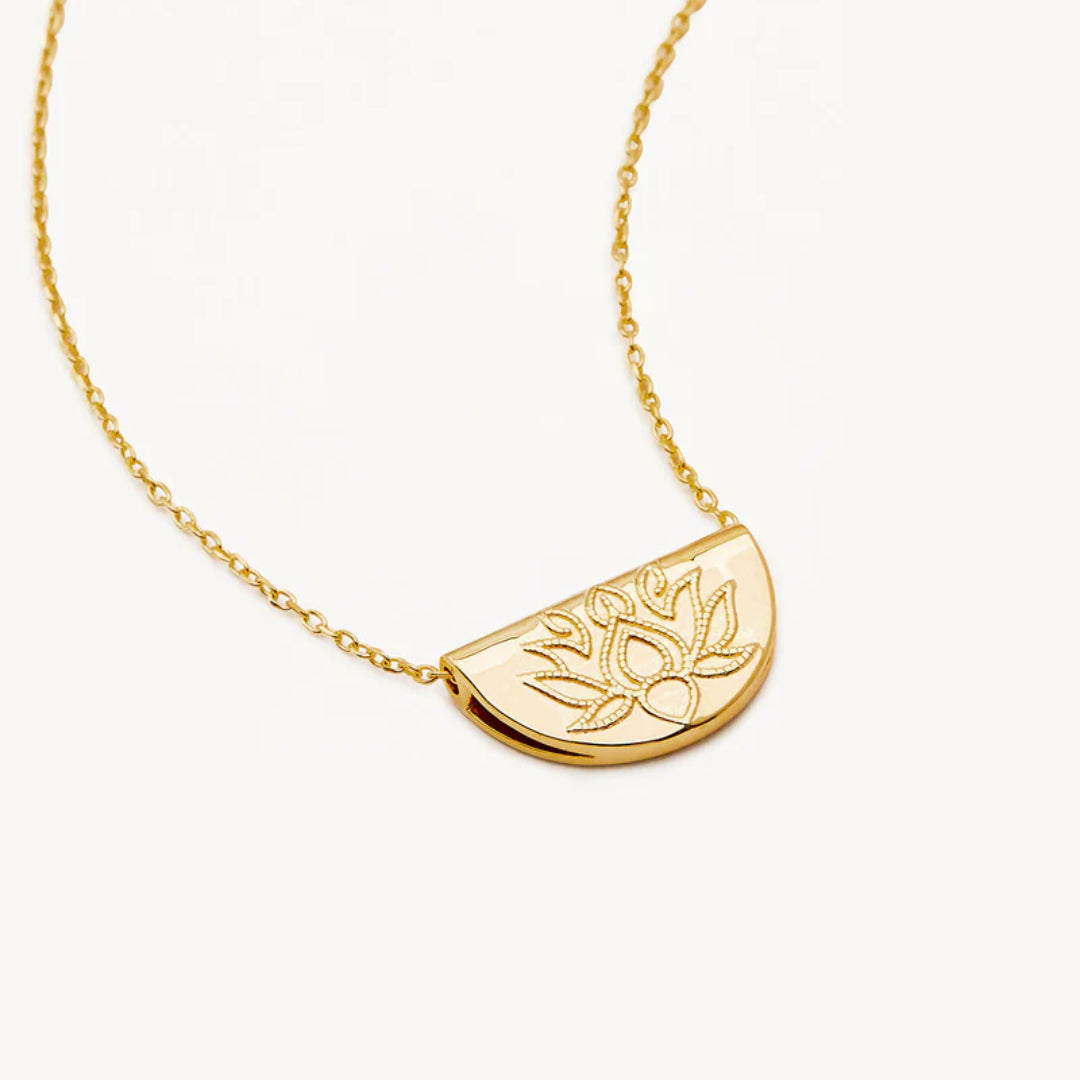 By Charlotte | Lotus | Short | 18k Gold Vermeil | Necklace | 45cm