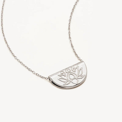 By Charlotte | Lotus | Short | Silver | Necklace | 45cm