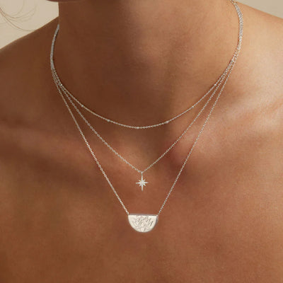 By Charlotte | Lotus | Short | Silver | Necklace | 45cm