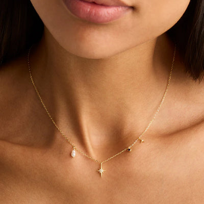 By Charlotte | Stardust | 18k Gold Vermeil | Sapphire | Chocker | 41cm