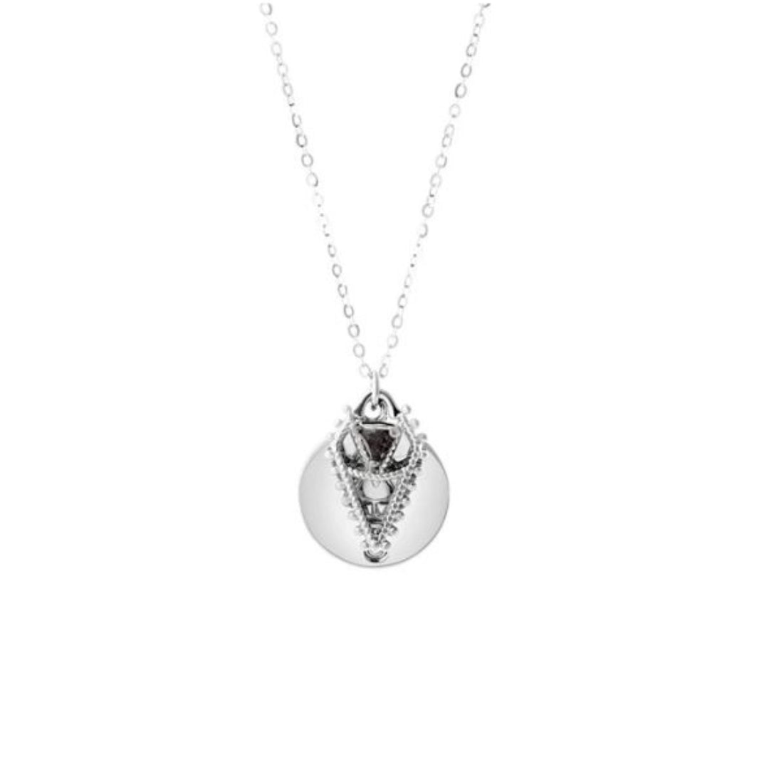 Lindi Kingi | Byzantine | Romance Hearts and Lovers | Silver | Necklace