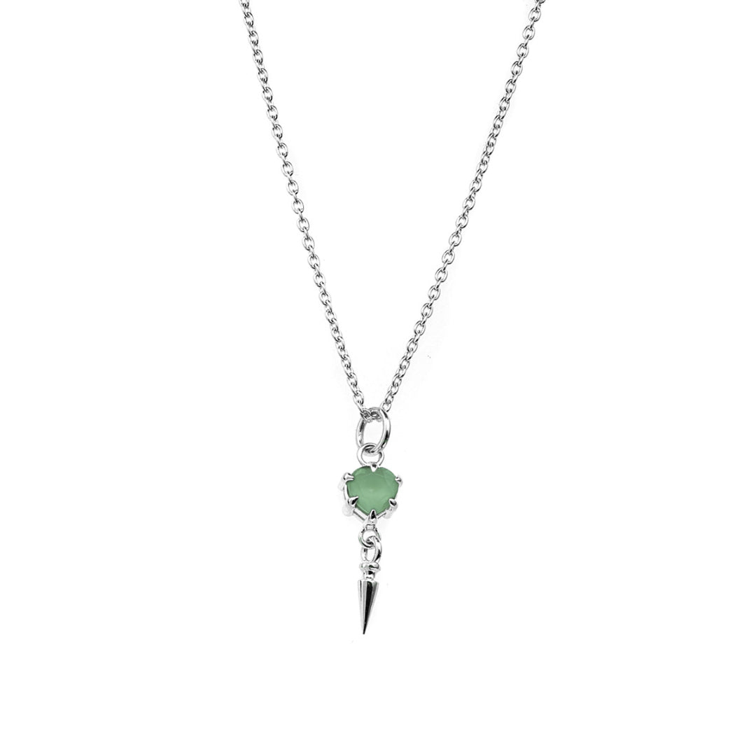Stolen Girlfriend Club | Precious Punk Spike | Green Amethyst | Necklace