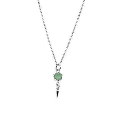 Stolen Girlfriend Club | Precious Punk Spike | Green Amethyst | Necklace