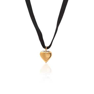 Silk and Steel | Cupid | Gold Plated | Heart Choker