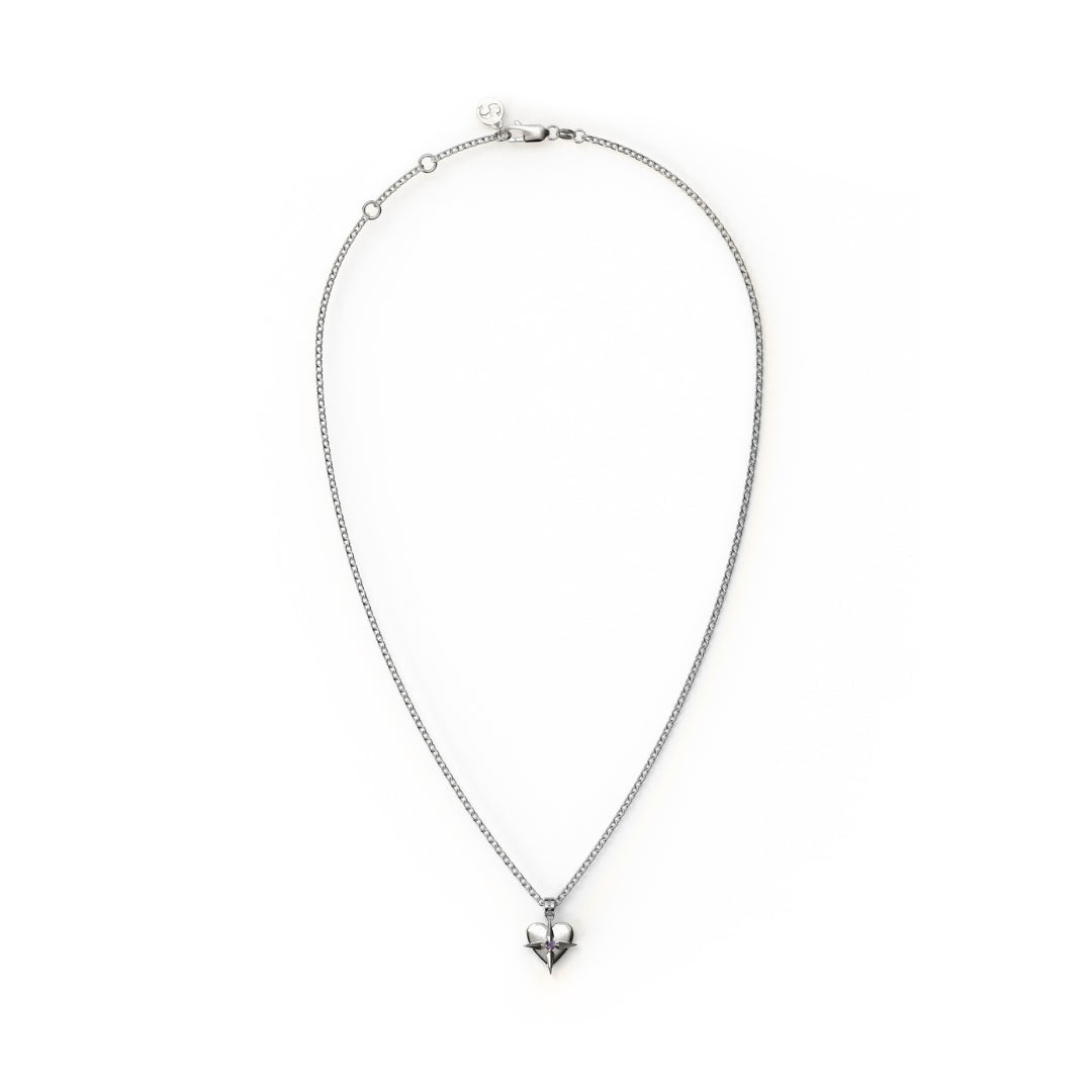 Stolen Girlfriends Club | Birthstone Heart Necklace | February