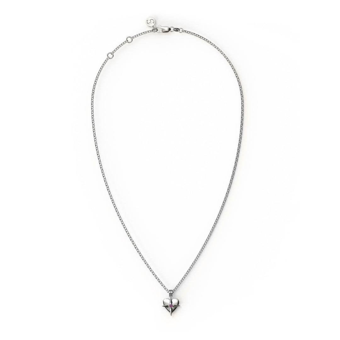 Stolen Girlfriends Club | Birthstone Heart Necklace | July