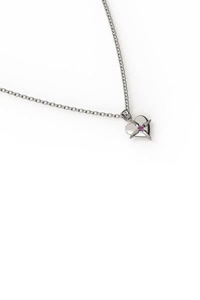 Stolen Girlfriends Club | Birthstone Heart Necklace | July