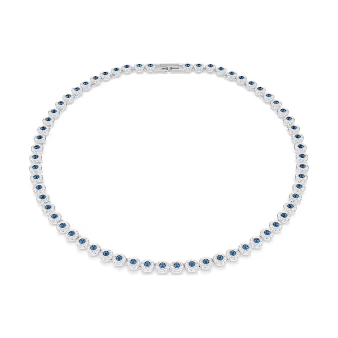 Swarovski Una Angelic necklace Blue Crystal | Rhodium Plated