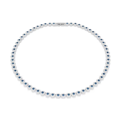 Swarovski Una Angelic necklace Blue Crystal | Rhodium Plated