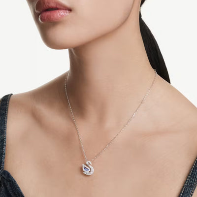 Swarovski Swan Pendant | Blue