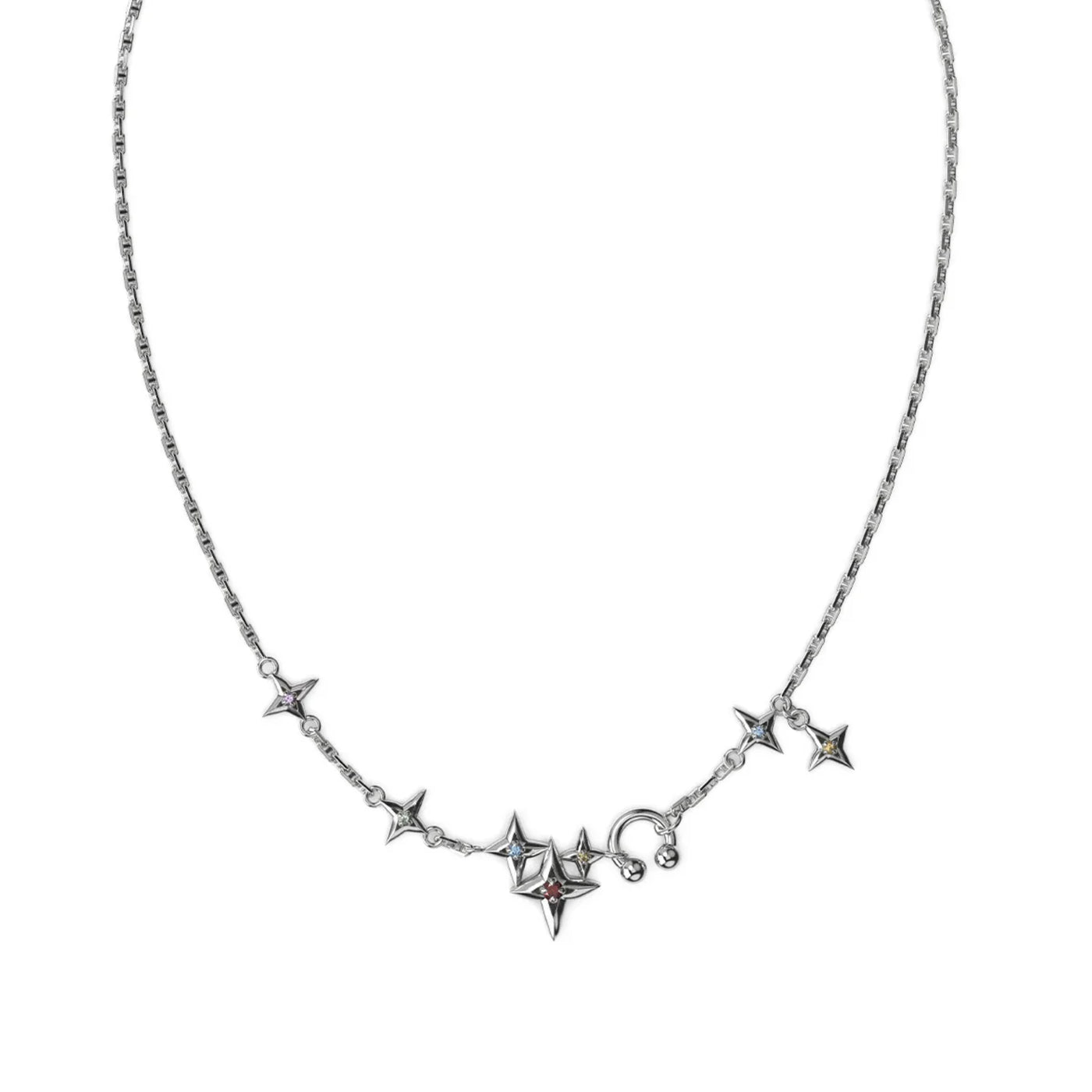 Stolen Girlfriends Club Cosmic Punk Multi Stone Necklace | Sterling Silver