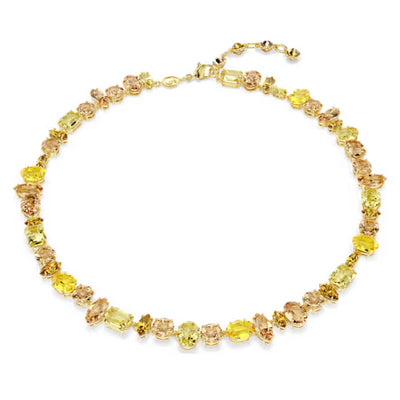 Swarovski Gema Tennis Necklace | Gold Tone Plated