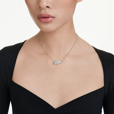 Swarovski Matrix Pendant | Rhodium Plated