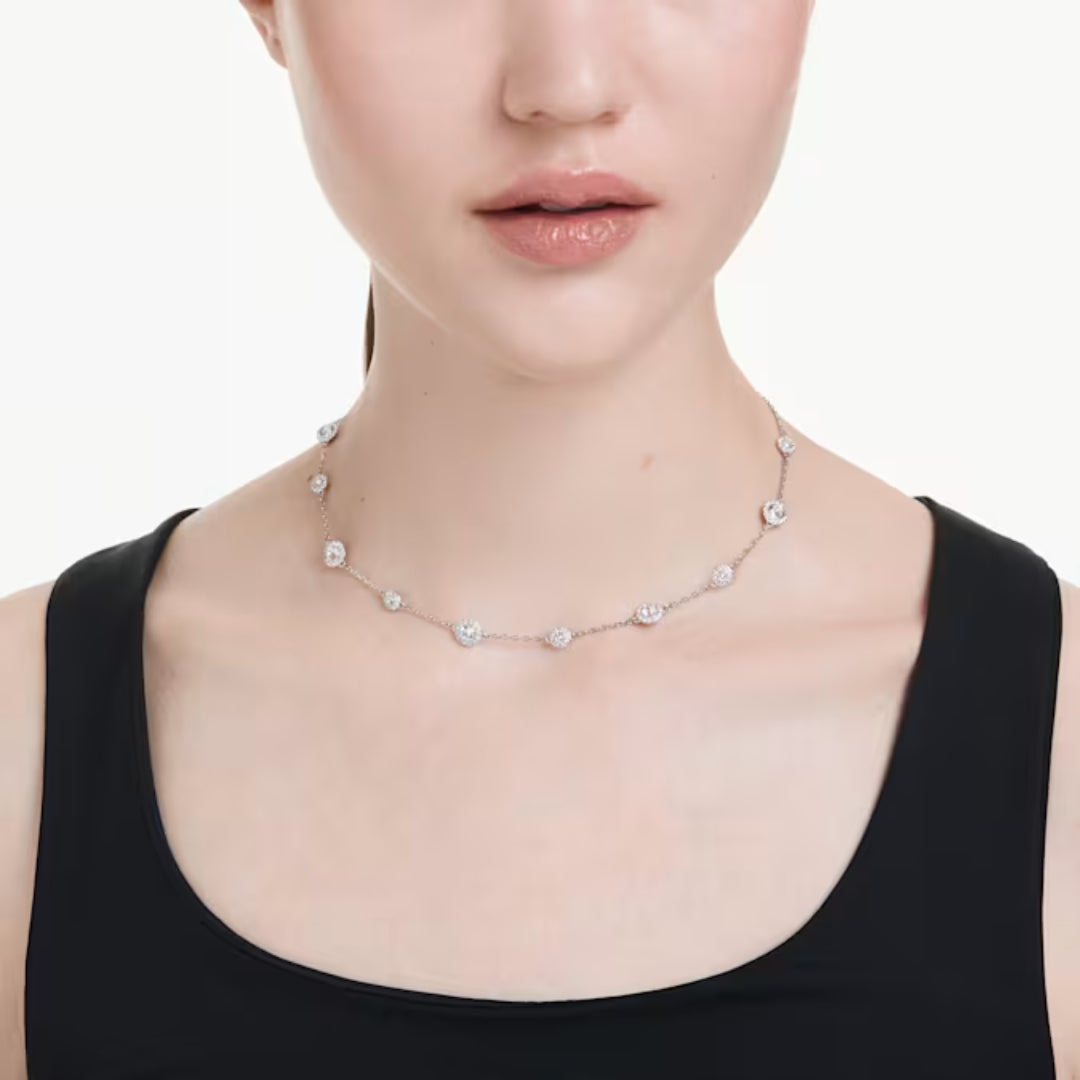 Swarovski Una Angelic Necklace | Rhodium Plated