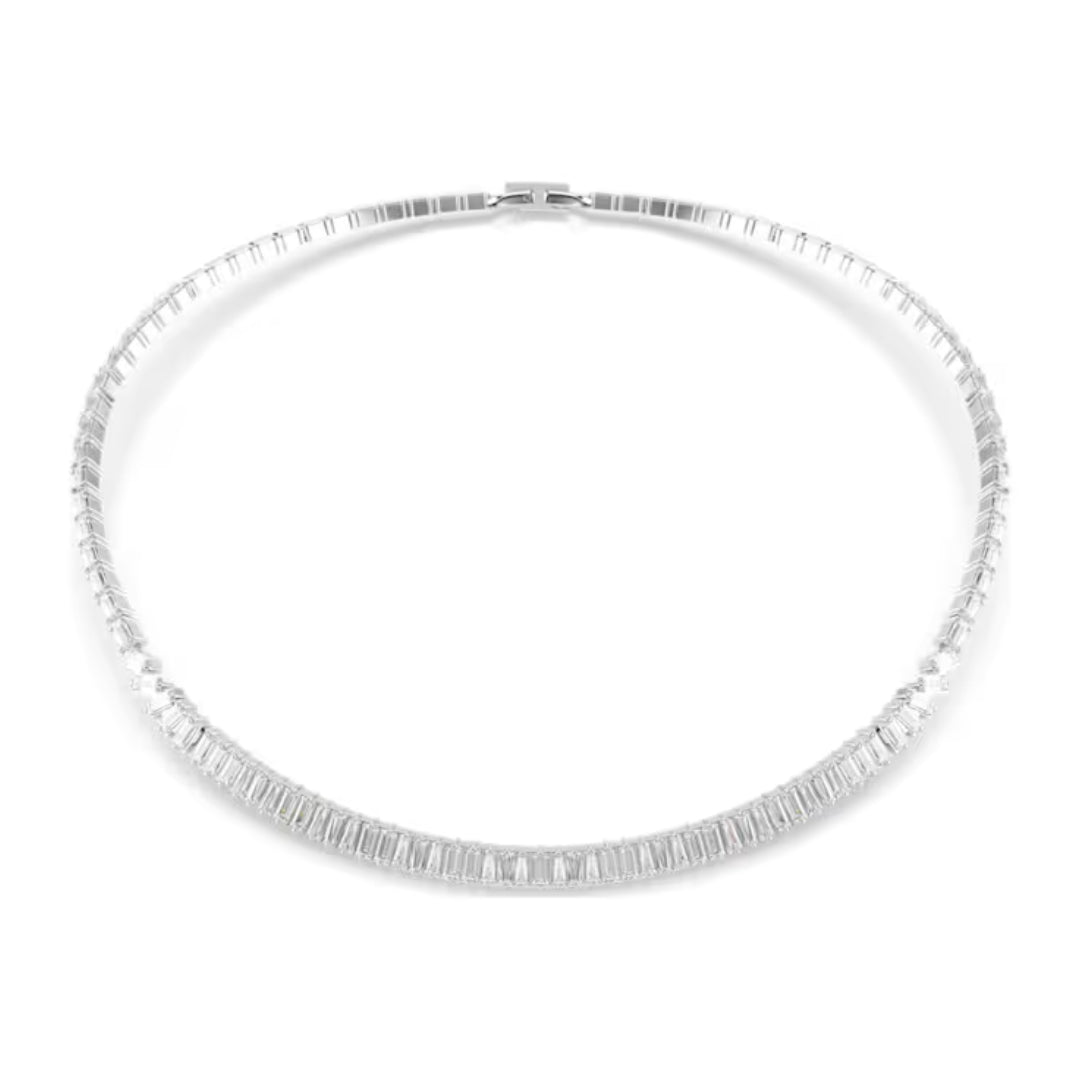 Swarovski Matrix Necklace | Rhodium Plated