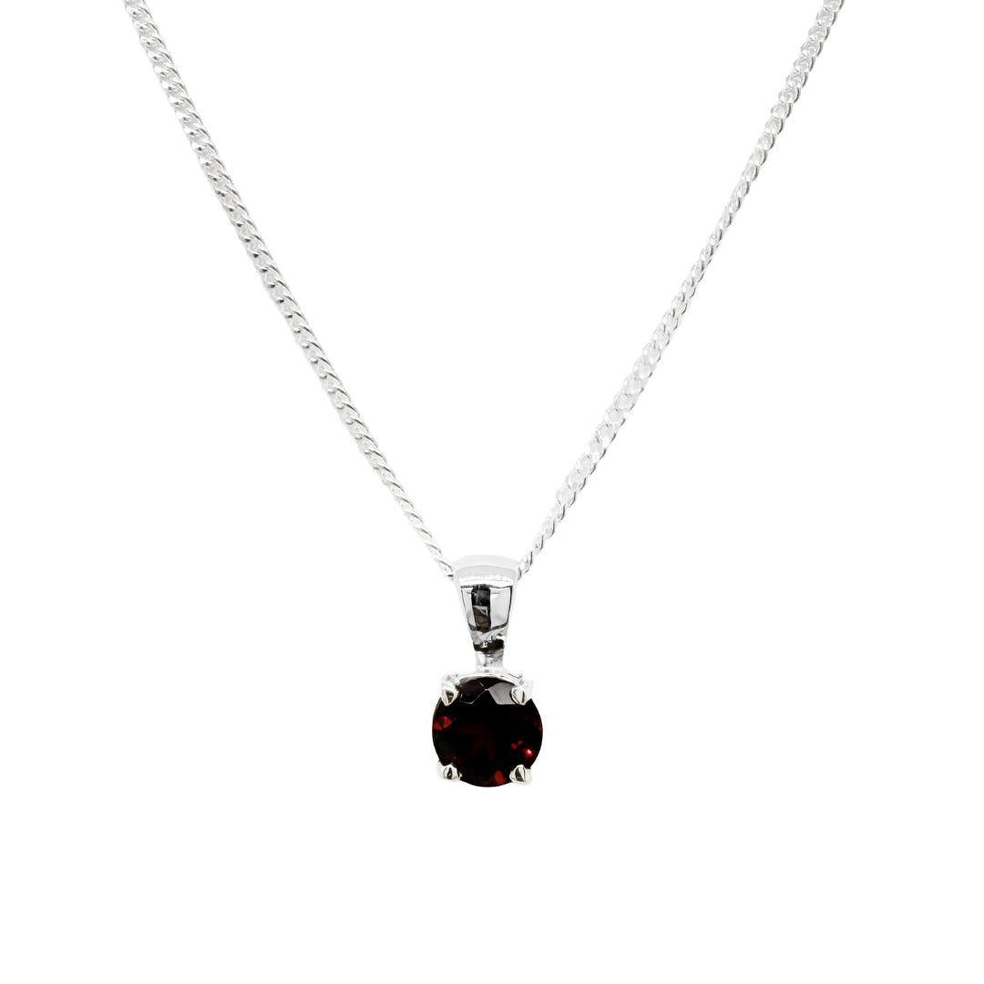 4-Claw Garnet Pendant | Silver