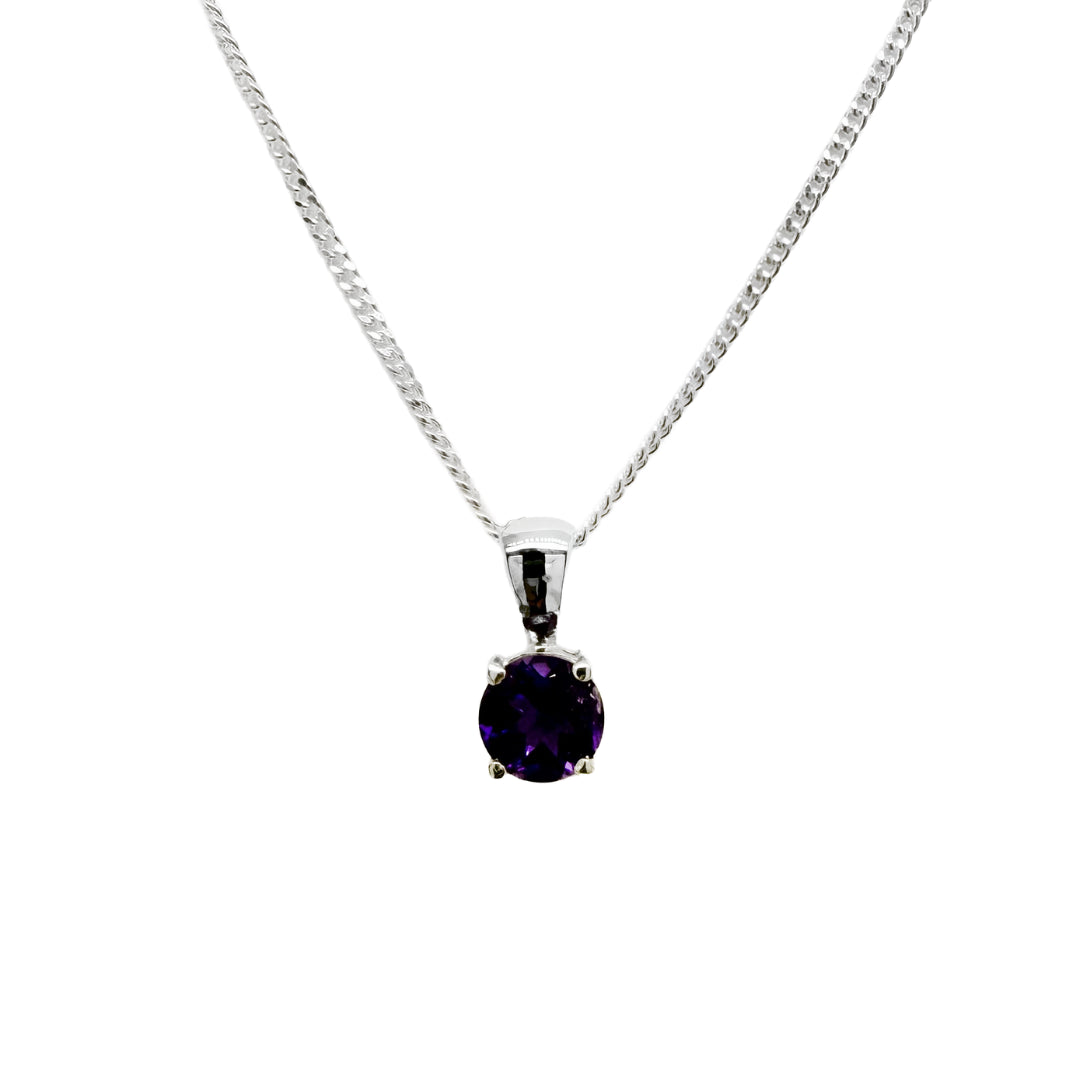 4-Claw Amethyst Pendant | Silver