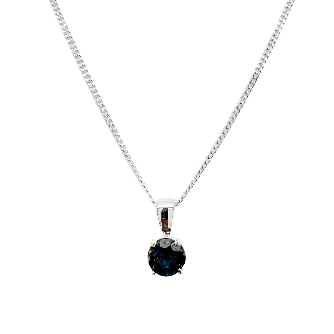 4-Claw Sapphire Pendant | Silver