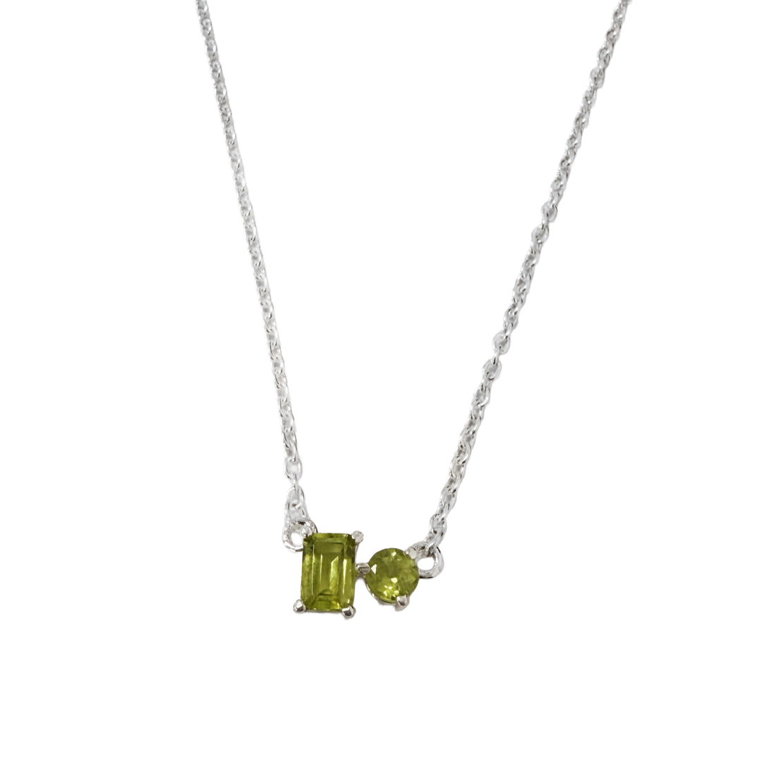 Toi e Moi Pendant | Peridot | Silver