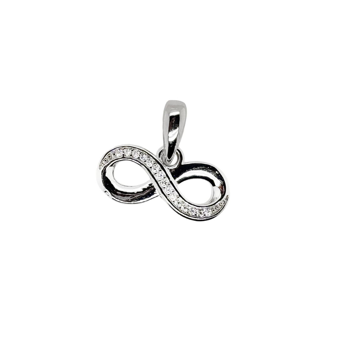 Infinity Sterling Silver CZ Pendant