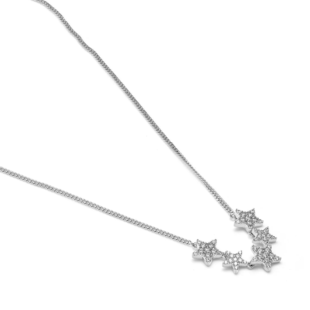 Silk & Steel Étoile Necklace CZ + Silver