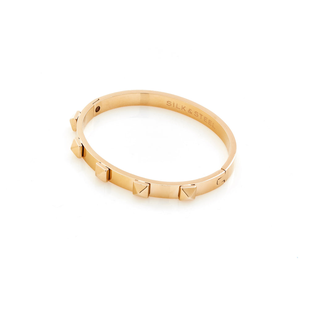 Silk&Steel YG Plated Rock Glam Bangle