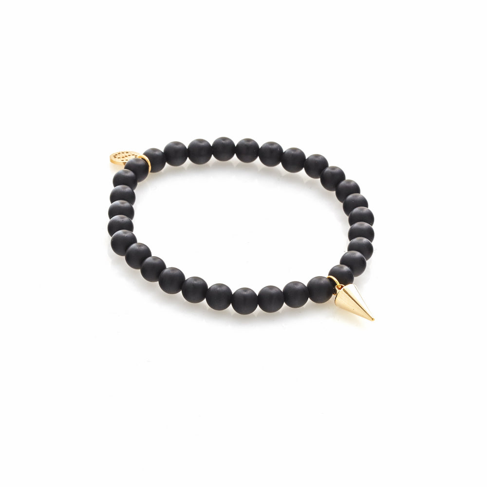 Silk & Steel All For One Black Onyx Beaded Bracelet