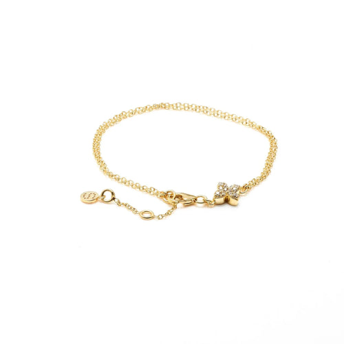 Silk+Steel | Flora | Bracelet | Clear + Gold