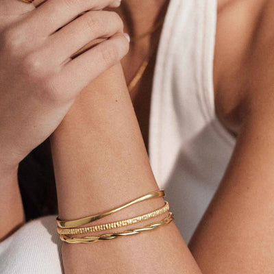 Kirstin Ash | Echo | Gold Plated | Bangle