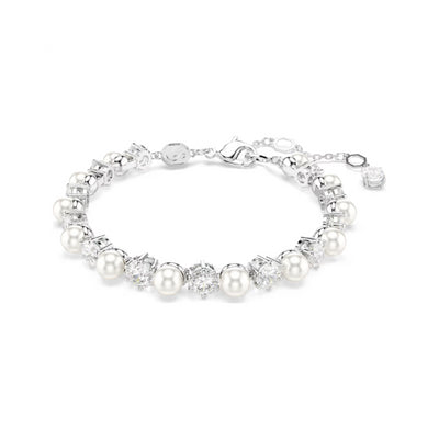 Swarovski | Matrix | Pearl Crystals | Rhodium | Tennis | Bracelet