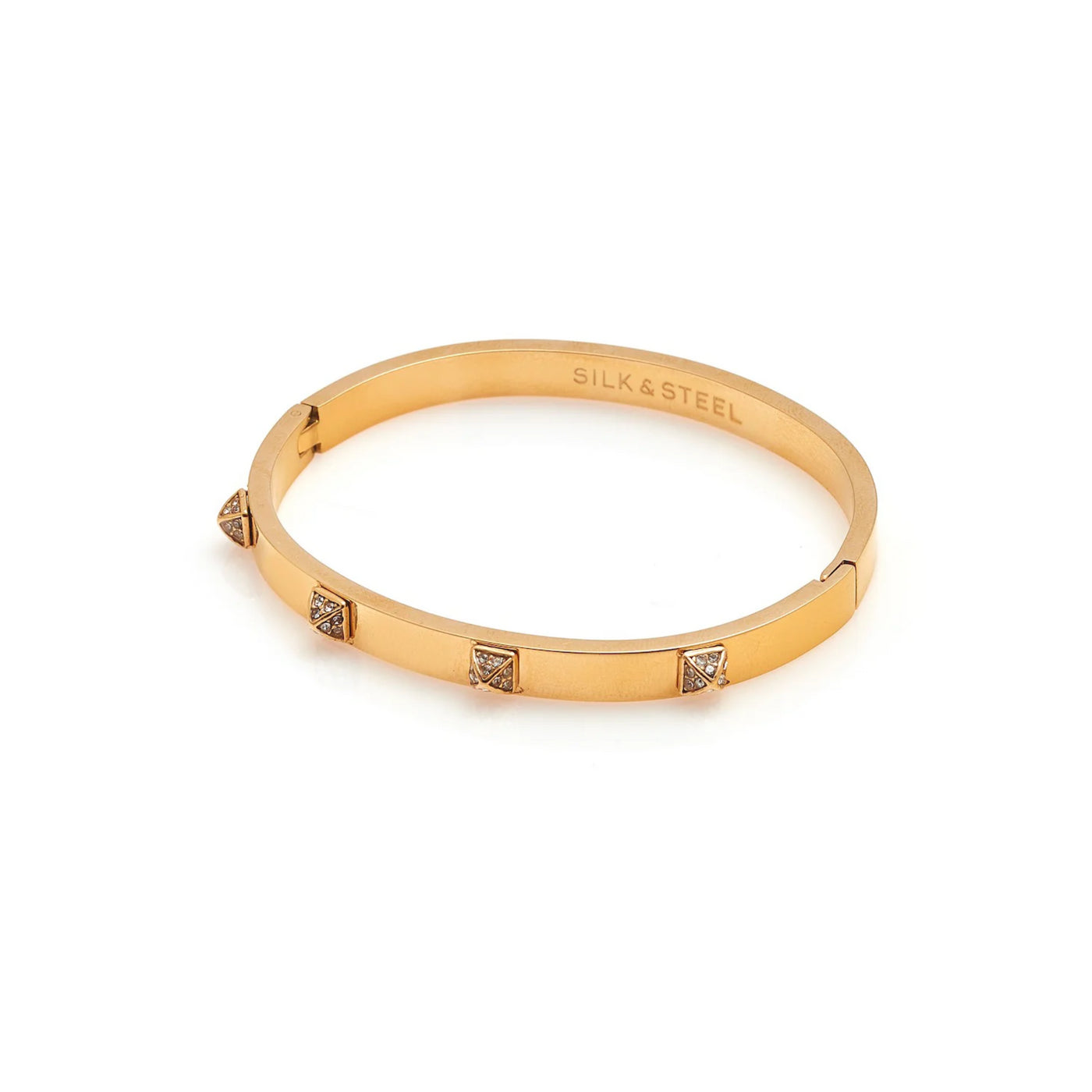 Silk and Steel | Prism | Gold Plated | Spike Bangle