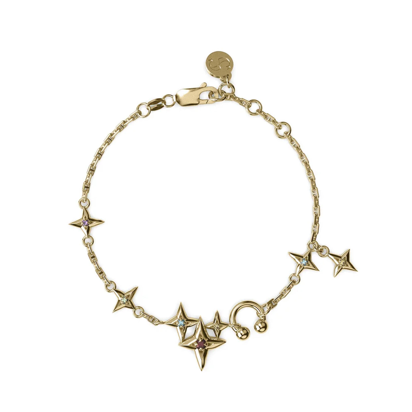 Stolen Girlfriends Club Cosmic Punk Multi Stone Bracelet | YG Plated