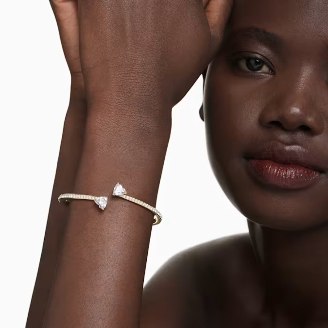 Swarovski Mesmera Bangle | Rhodium Plated | Medium