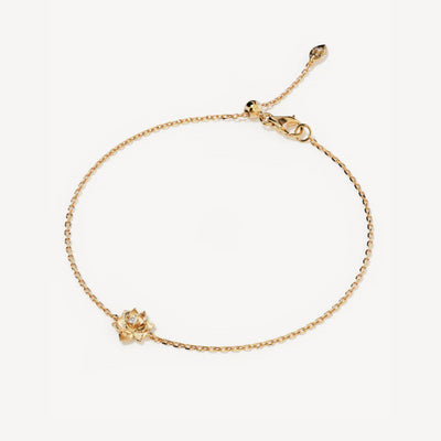 by charlotte | Bloom Within Lotus Bracelet | 18k Gold Vermeil | 19cm