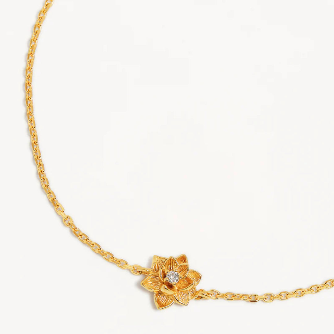 by charlotte | Bloom Within Lotus Bracelet | 18k Gold Vermeil | 19cm