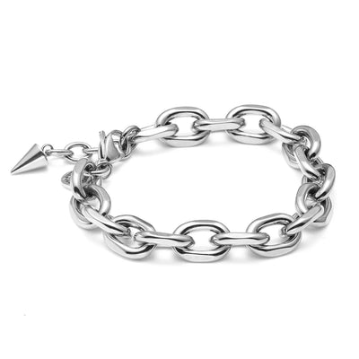 Silk & Steel Forged Bracelet Silver