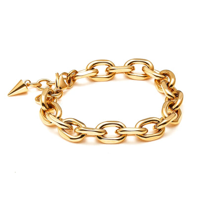 Silk & Steel Forged Bracelet Gold