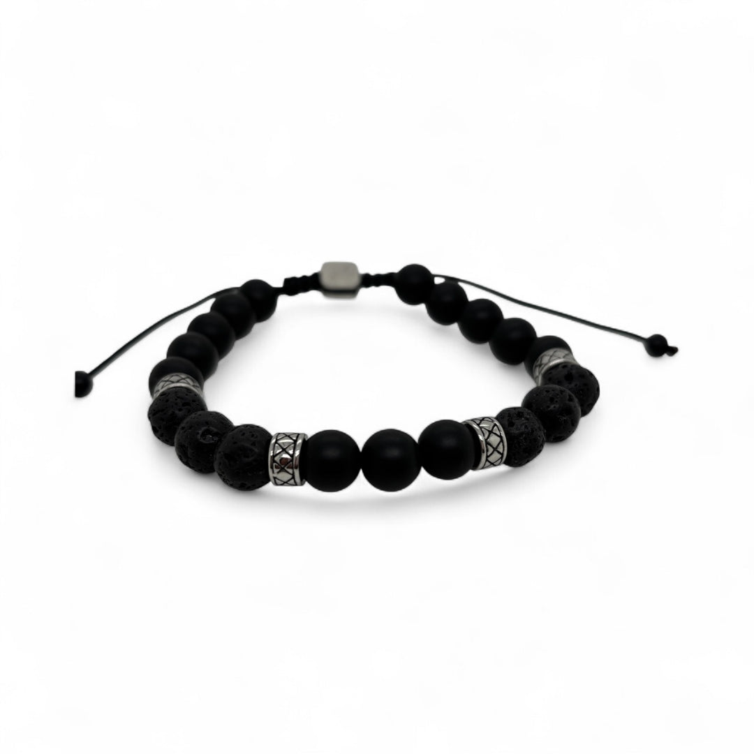 Revolution Onyx & Lava Bead Adjustable Bracelet