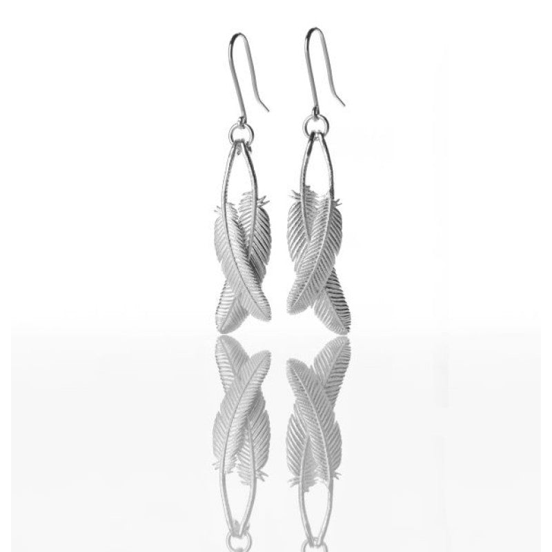 Boh Runga Duo Miromiro Feather Earrings