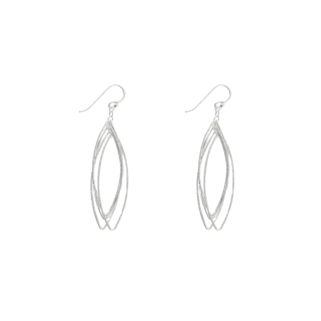 Celesti 'Flow' Entwined Hook Earrings | Silver