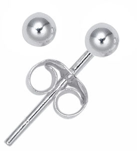 Celesti 'Gleam' Sterling 3mm Ball Stud Earrings | Silver