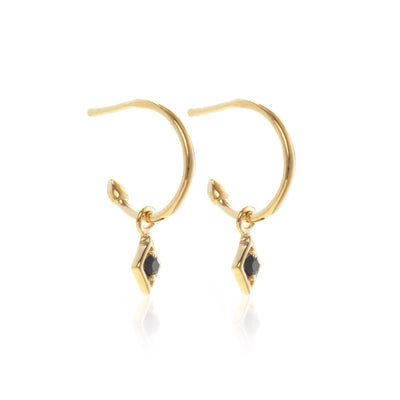 Silk & Steel Keepsake Earrings | Gold Plated | Spinel