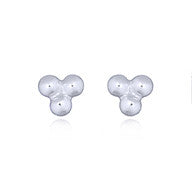 Celesti 'Gleam' Trio Dot Micro Stud Earrings | Silver