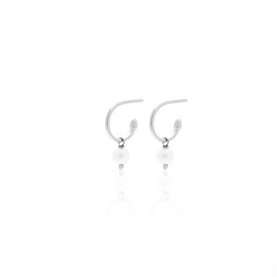 Silk&Steel Superfine Mini Pearl Hoops