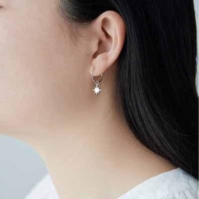 Karen Walker Crescent Moon & Star Sleepers | Sterling Silver